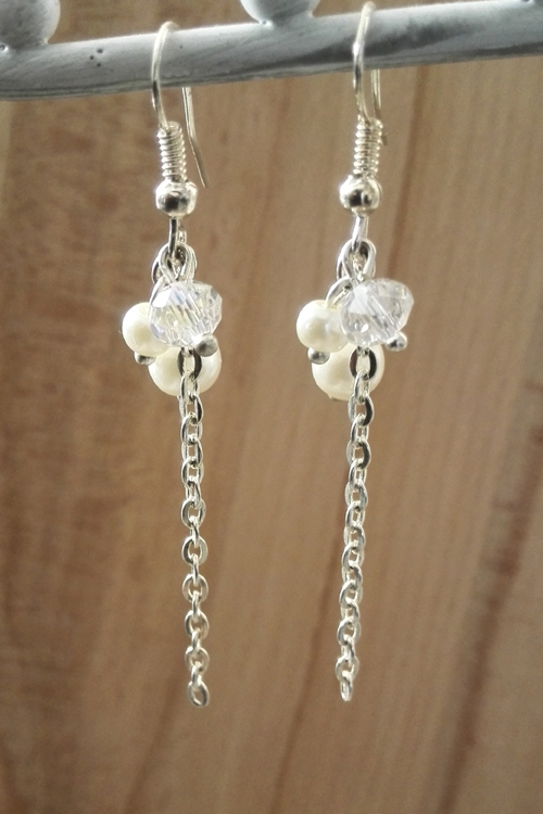 B0042 - Perles nacrées et cristal