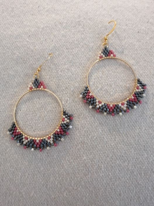 M0098 - Boucles créoles tissées