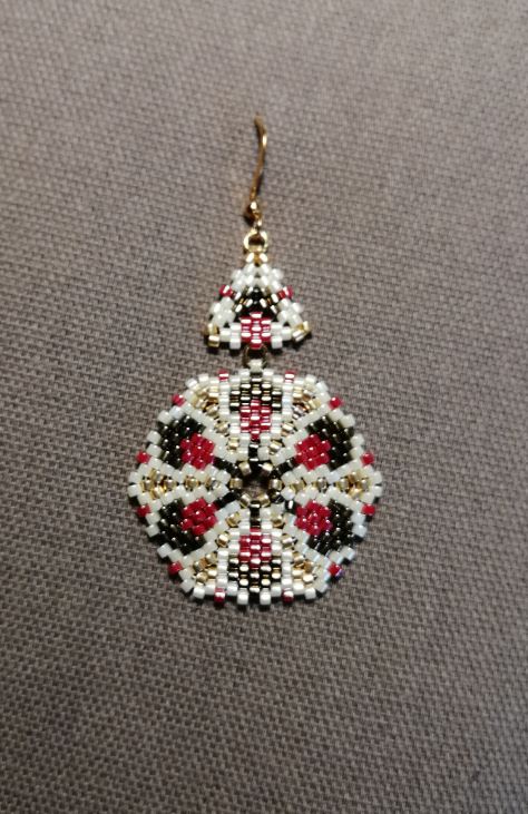M0099 - Boucles d'oreilles tissées à l'aiguille