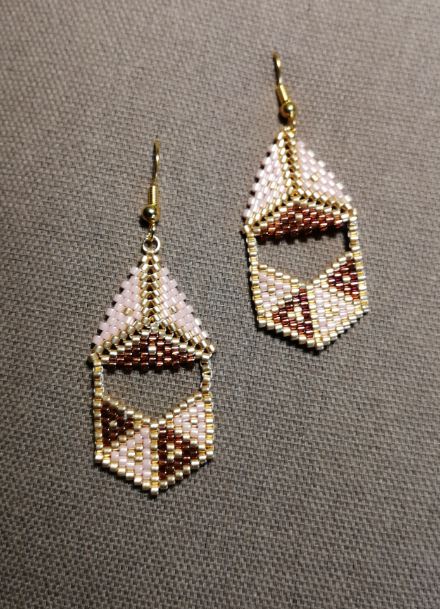 M0101 - Boucles d'oreilles tissées à la main