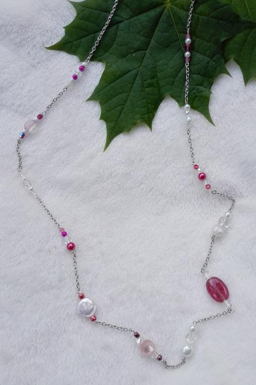C0061 sautoir rose et nacre 2